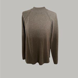JEANNE PIERRE Taupe Long Sleeve Knit Sweater. XL. $20.